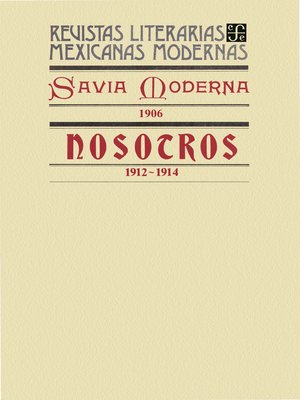 cover image of Savia Moderna, 1906. Nosotros, 1912-1914